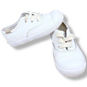 Keds White Leather Kids Champion Cap Toe Lace Up Sneakers Shoes 9W / 9 Wide